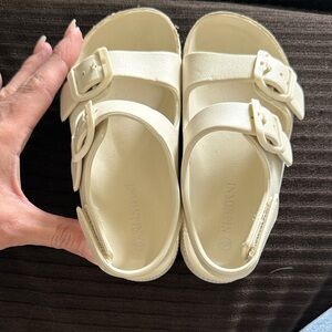 Cream Kids Sandals